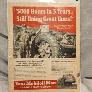 Mobile Oil Advertisement - Vintage 1941